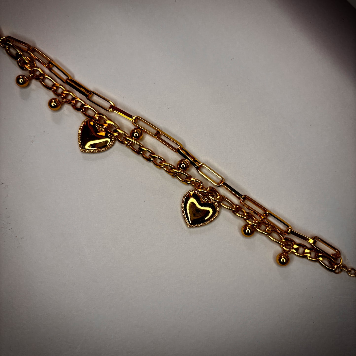 Kavnta Anti Tarnish Heart themed Wraparound Bracelet For Women